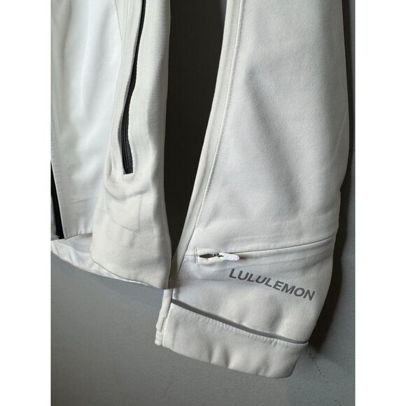 Women’s Lululemon Cross Chill Performance Jacket 6 White MISSING ZIPPER PULL - Picture 4 of 10